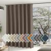 image:imageNICETOWN Room Darkening Patio Curtains for Sliding Door Hook BeltRod PocketBack Tab Thermal Window Treatment Room Divider Curtains for BedroomLiving Room Angora W100 x L84 1 PanelBrown