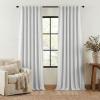 image:imageNICETOWN Room Darkening Patio Curtains for Sliding Door Hook BeltRod PocketBack Tab Thermal Window Treatment Room Divider Curtains for BedroomLiving Room Angora W100 x L84 1 PanelGreyish White