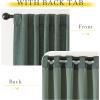 image:imageNICETOWN Room Darkening Patio Curtains for Sliding Door Hook BeltRod PocketBack Tab Thermal Window Treatment Room Divider Curtains for BedroomLiving Room Angora W100 x L84 1 PanelGreyish Green