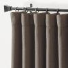 image:imageNICETOWN Room Darkening Patio Curtains for Sliding Door Hook BeltRod PocketBack Tab Thermal Window Treatment Room Divider Curtains for BedroomLiving Room Angora W100 x L84 1 PanelBrown