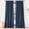 image:imageNICETOWN Room Darkening Patio Curtains for Sliding Door Hook BeltRod PocketBack Tab Thermal Window Treatment Room Divider Curtains for BedroomLiving Room Angora W100 x L84 1 PanelNavy Blue