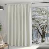 image:imageNICETOWN Room Darkening Patio Curtains for Sliding Door Hook BeltRod PocketBack Tab Thermal Window Treatment Room Divider Curtains for BedroomLiving Room Angora W100 x L84 1 PanelNatural