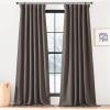 image:imageNICETOWN Room Darkening Patio Curtains for Sliding Door Hook BeltRod PocketBack Tab Thermal Window Treatment Room Divider Curtains for BedroomLiving Room Angora W100 x L84 1 PanelBrown