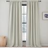 image:imageNICETOWN Room Darkening Patio Curtains for Sliding Door Hook BeltRod PocketBack Tab Thermal Window Treatment Room Divider Curtains for BedroomLiving Room Angora W100 x L84 1 PanelNatural