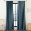 image:imageNICETOWN Room Darkening Patio Curtains for Sliding Door Hook BeltRod PocketBack Tab Thermal Window Treatment Room Divider Curtains for BedroomLiving Room Angora W100 x L84 1 PanelStone Blue