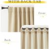 image:imageNICETOWN Room Darkening Patio Curtains for Sliding Door Hook BeltRod PocketBack Tab Thermal Window Treatment Room Divider Curtains for BedroomLiving Room Angora W100 x L84 1 PanelOatmeal