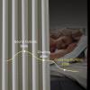 image:imageNICETOWN Room Darkening Patio Curtains for Sliding Door Hook BeltRod PocketBack Tab Thermal Window Treatment Room Divider Curtains for BedroomLiving Room Angora W100 x L84 1 PanelNatural White