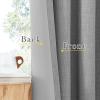 image:imageNICETOWN Room Darkening Patio Curtains for Sliding Door Hook BeltRod PocketBack Tab Thermal Window Treatment Room Divider Curtains for BedroomLiving Room Angora W100 x L84 1 PanelLight Grey