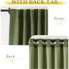 image:imageNICETOWN Room Darkening Patio Curtains for Sliding Door Hook BeltRod PocketBack Tab Thermal Window Treatment Room Divider Curtains for BedroomLiving Room Angora W100 x L84 1 PanelForest Green