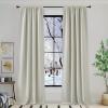 image:imageNICETOWN Room Darkening Patio Curtains for Sliding Door Hook BeltRod PocketBack Tab Thermal Window Treatment Room Divider Curtains for BedroomLiving Room Angora W100 x L84 1 PanelNatural