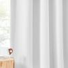 image:imageNICETOWN Room Darkening Patio Curtains for Sliding Door Hook BeltRod PocketBack Tab Thermal Window Treatment Room Divider Curtains for BedroomLiving Room Angora W100 x L84 1 PanelHook Belt  Greyish White