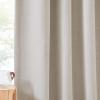 image:imageNICETOWN Room Darkening Patio Curtains for Sliding Door Hook BeltRod PocketBack Tab Thermal Window Treatment Room Divider Curtains for BedroomLiving Room Angora W100 x L84 1 PanelAngora