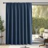 image:imageNICETOWN Room Darkening Patio Curtains for Sliding Door Hook BeltRod PocketBack Tab Thermal Window Treatment Room Divider Curtains for BedroomLiving Room Angora W100 x L84 1 PanelNavy Blue