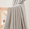 image:imageNICETOWN Room Darkening Patio Curtains for Sliding Door Hook BeltRod PocketBack Tab Thermal Window Treatment Room Divider Curtains for BedroomLiving Room Angora W100 x L84 1 PanelAngora