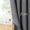 image:imageNICETOWN Room Darkening Patio Curtains for Sliding Door Hook BeltRod PocketBack Tab Thermal Window Treatment Room Divider Curtains for BedroomLiving Room Angora W100 x L84 1 PanelCharcoal Gray
