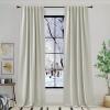 image:imageNICETOWN Room Darkening Patio Curtains for Sliding Door Hook BeltRod PocketBack Tab Thermal Window Treatment Room Divider Curtains for BedroomLiving Room Angora W100 x L84 1 PanelNatural