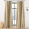 image:imageNICETOWN Room Darkening Patio Curtains for Sliding Door Hook BeltRod PocketBack Tab Thermal Window Treatment Room Divider Curtains for BedroomLiving Room Angora W100 x L84 1 PanelOatmeal