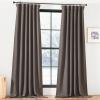 image:imageNICETOWN Room Darkening Patio Curtains for Sliding Door Hook BeltRod PocketBack Tab Thermal Window Treatment Room Divider Curtains for BedroomLiving Room Angora W100 x L84 1 PanelBrown