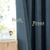 image:imageNICETOWN Room Darkening Patio Curtains for Sliding Door Hook BeltRod PocketBack Tab Thermal Window Treatment Room Divider Curtains for BedroomLiving Room Angora W100 x L84 1 PanelStone Blue