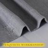 image:imageNICETOWN Room Darkening Patio Curtains for Sliding Door Hook BeltRod PocketBack Tab Thermal Window Treatment Room Divider Curtains for BedroomLiving Room Angora W100 x L84 1 PanelCharcoal Gray