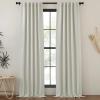 image:imageNICETOWN Room Darkening Patio Curtains for Sliding Door Hook BeltRod PocketBack Tab Thermal Window Treatment Room Divider Curtains for BedroomLiving Room Angora W100 x L84 1 PanelNatural