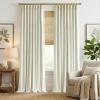image:imageNICETOWN Room Darkening Patio Curtains for Sliding Door Hook BeltRod PocketBack Tab Thermal Window Treatment Room Divider Curtains for BedroomLiving Room Angora W100 x L84 1 PanelNatural