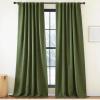 image:imageNICETOWN Room Darkening Patio Curtains for Sliding Door Hook BeltRod PocketBack Tab Thermal Window Treatment Room Divider Curtains for BedroomLiving Room Angora W100 x L84 1 PanelForest Green