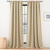 image:imageNICETOWN Room Darkening Patio Curtains for Sliding Door Hook BeltRod PocketBack Tab Thermal Window Treatment Room Divider Curtains for BedroomLiving Room Angora W100 x L84 1 PanelOatmeal
