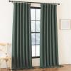 image:imageNICETOWN Room Darkening Patio Curtains for Sliding Door Hook BeltRod PocketBack Tab Thermal Window Treatment Room Divider Curtains for BedroomLiving Room Angora W100 x L84 1 PanelGreyish Green