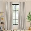 image:imageNICETOWN Room Darkening Patio Curtains for Sliding Door Hook BeltRod PocketBack Tab Thermal Window Treatment Room Divider Curtains for BedroomLiving Room Angora W100 x L84 1 PanelAngora