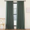 image:imageNICETOWN Room Darkening Patio Curtains for Sliding Door Hook BeltRod PocketBack Tab Thermal Window Treatment Room Divider Curtains for BedroomLiving Room Angora W100 x L84 1 PanelGreyish Green