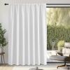image:imageNICETOWN Room Darkening Patio Curtains for Sliding Door Hook BeltRod PocketBack Tab Thermal Window Treatment Room Divider Curtains for BedroomLiving Room Angora W100 x L84 1 PanelHook Belt  Greyish White