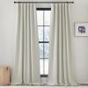 image:imageNICETOWN Room Darkening Patio Curtains for Sliding Door Hook BeltRod PocketBack Tab Thermal Window Treatment Room Divider Curtains for BedroomLiving Room Angora W100 x L84 1 PanelNatural