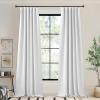 image:imageNICETOWN Room Darkening Patio Curtains for Sliding Door Hook BeltRod PocketBack Tab Thermal Window Treatment Room Divider Curtains for BedroomLiving Room Angora W100 x L84 1 PanelGreyish White