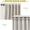image:imageNICETOWN Room Darkening Patio Curtains for Sliding Door Hook BeltRod PocketBack Tab Thermal Window Treatment Room Divider Curtains for BedroomLiving Room Angora W100 x L84 1 PanelAngora
