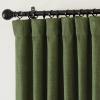 image:imageNICETOWN Room Darkening Patio Curtains for Sliding Door Hook BeltRod PocketBack Tab Thermal Window Treatment Room Divider Curtains for BedroomLiving Room Angora W100 x L84 1 PanelForest Green