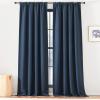 image:imageNICETOWN Room Darkening Patio Curtains for Sliding Door Hook BeltRod PocketBack Tab Thermal Window Treatment Room Divider Curtains for BedroomLiving Room Angora W100 x L84 1 PanelNavy Blue