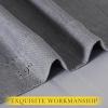 image:imageNICETOWN Room Darkening Patio Curtains for Sliding Door Hook BeltRod PocketBack Tab Thermal Window Treatment Room Divider Curtains for BedroomLiving Room Angora W100 x L84 1 PanelCharcoal Gray