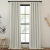 image:imageNICETOWN Room Darkening Patio Curtains for Sliding Door Hook BeltRod PocketBack Tab Thermal Window Treatment Room Divider Curtains for BedroomLiving Room Angora W100 x L84 1 PanelNatural