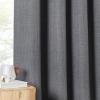 image:imageNICETOWN Room Darkening Patio Curtains for Sliding Door Hook BeltRod PocketBack Tab Thermal Window Treatment Room Divider Curtains for BedroomLiving Room Angora W100 x L84 1 PanelCharcoal Gray