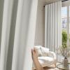 image:imageNICETOWN Room Darkening Patio Curtains for Sliding Door Hook BeltRod PocketBack Tab Thermal Window Treatment Room Divider Curtains for BedroomLiving Room Angora W100 x L84 1 PanelNatural