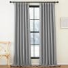 image:imageNICETOWN Room Darkening Patio Curtains for Sliding Door Hook BeltRod PocketBack Tab Thermal Window Treatment Room Divider Curtains for BedroomLiving Room Angora W100 x L84 1 PanelLight Grey