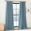 image:imageNICETOWN Room Darkening Patio Curtains for Sliding Door Hook BeltRod PocketBack Tab Thermal Window Treatment Room Divider Curtains for BedroomLiving Room Angora W100 x L84 1 PanelMist Blue
