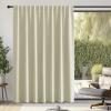 image:imageNICETOWN Room Darkening Patio Curtains for Sliding Door Hook BeltRod PocketBack Tab Thermal Window Treatment Room Divider Curtains for BedroomLiving Room Angora W100 x L84 1 PanelBeige