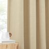 image:imageNICETOWN Room Darkening Patio Curtains for Sliding Door Hook BeltRod PocketBack Tab Thermal Window Treatment Room Divider Curtains for BedroomLiving Room Angora W100 x L84 1 PanelHook Belt  Oatmeal