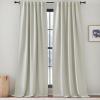 image:imageNICETOWN Room Darkening Patio Curtains for Sliding Door Hook BeltRod PocketBack Tab Thermal Window Treatment Room Divider Curtains for BedroomLiving Room Angora W100 x L84 1 PanelNatural