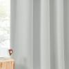 image:imageNICETOWN Room Darkening Patio Curtains for Sliding Door Hook BeltRod PocketBack Tab Thermal Window Treatment Room Divider Curtains for BedroomLiving Room Angora W100 x L84 1 PanelGreyish White