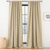 image:imageNICETOWN Room Darkening Patio Curtains for Sliding Door Hook BeltRod PocketBack Tab Thermal Window Treatment Room Divider Curtains for BedroomLiving Room Angora W100 x L84 1 PanelOatmeal