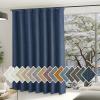 image:imageNICETOWN Room Darkening Patio Curtains for Sliding Door Hook BeltRod PocketBack Tab Thermal Window Treatment Room Divider Curtains for BedroomLiving Room Angora W100 x L84 1 PanelNavy Blue