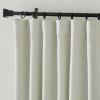image:imageNICETOWN Room Darkening Patio Curtains for Sliding Door Hook BeltRod PocketBack Tab Thermal Window Treatment Room Divider Curtains for BedroomLiving Room Angora W100 x L84 1 PanelNatural